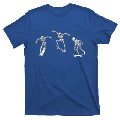 Skateboarding Skeletons Skeleton Skater Halloween Skate Gift T-Shirt